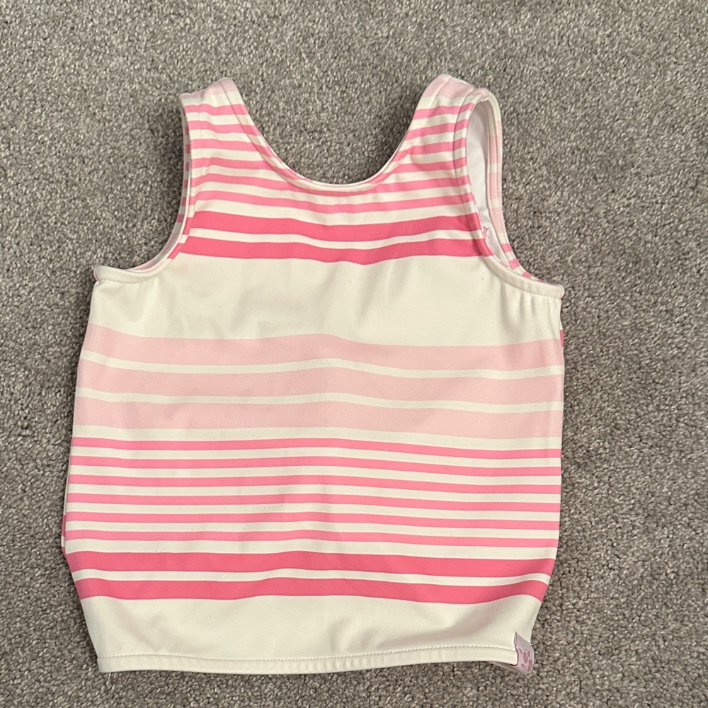 Sweet Honey Pink and White Striped Twist Tank Top